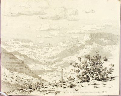 Cienie w chmurach, szlak Apache Trail, Arizona autorstwa George Elbert Burr