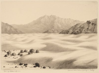 Wydmy w pobliżu Palm Springs w Kalifornii (nr 2) autorstwa George Elbert Burr