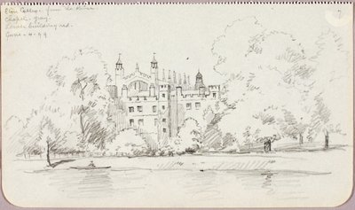 Eton College od strony rzeki autorstwa George Elbert Burr