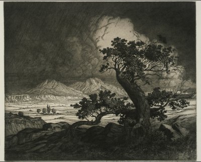 Old Cedars i Spanish Peaks autorstwa George Elbert Burr