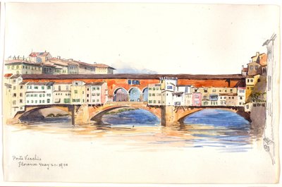 Ponte Vecchio, Florencja autorstwa George Elbert Burr