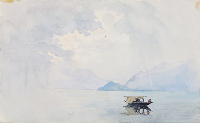 Deszcz, Bellagio autorstwa George Elbert Burr