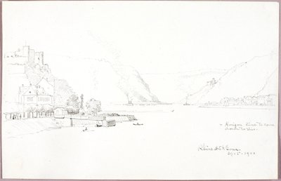 Ren w St. Goar autorstwa George Elbert Burr