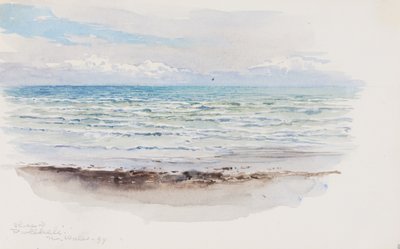 Brzeg w Pwllheli, N. Walia, 1899. autorstwa George Elbert Burr