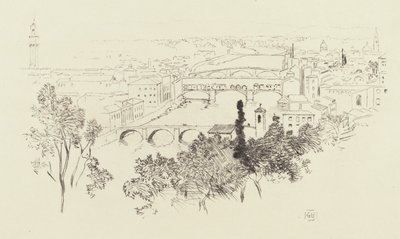Szkic Florencji autorstwa George Elbert Burr