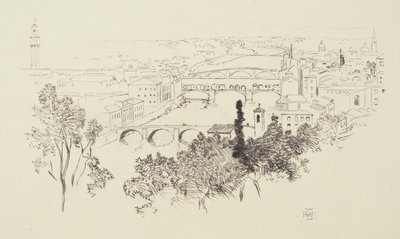 Szkic Florencji autorstwa George Elbert Burr