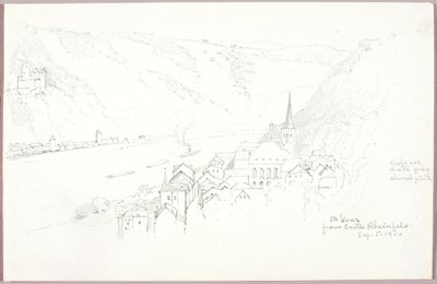 St. Goar z zamku Rheinfels autorstwa George Elbert Burr