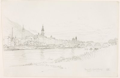 Zachód słońca, Heidelberg autorstwa George Elbert Burr