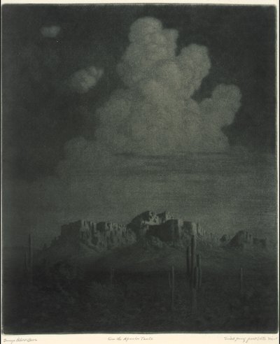 Góra Superstition, szlak Apache Trail, Arizona, po prawej [nr 2] autorstwa George Elbert Burr