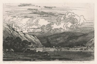 Ren, poniżej St. Goar autorstwa George Elbert Burr