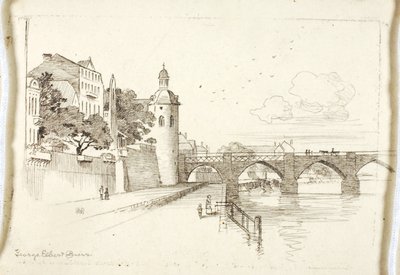 Bez tytułu (Stary most nad Mozelą) autorstwa George Elbert Burr