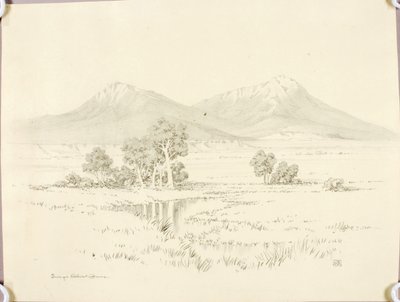 Bez tytułu (rysunek transferowy dla Spanish Peaks [nr 2]) autorstwa George Elbert Burr