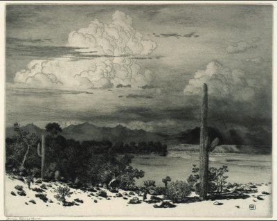 Rzeka Verde, rezerwat Apaczów, Arizona autorstwa George Elbert Burr
