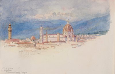 Widok z S. Miniato, Florencja, 1900. autorstwa George Elbert Burr
