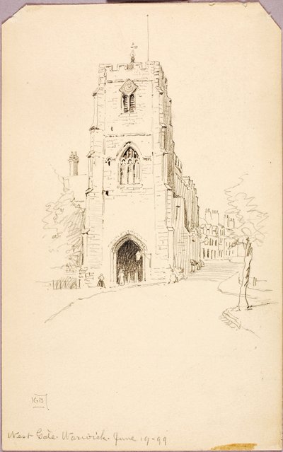 West Gate, Warwick autorstwa George Elbert Burr
