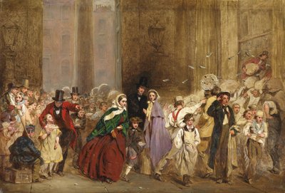 Szkic do Poczty Głównej, minuta do szóstej, 1860 autorstwa George Elgar Hicks