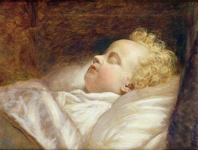 Młody Fryderyk śpi w końcu ok. 1855 r. autorstwa George Elgar Hicks