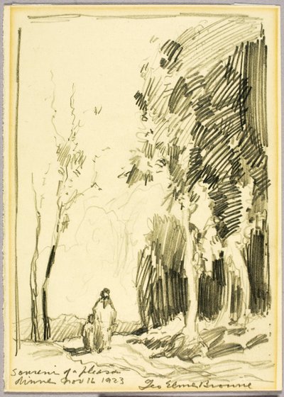 Pamiątka z przyjemnej kolacji autorstwa George Elmer Browne
