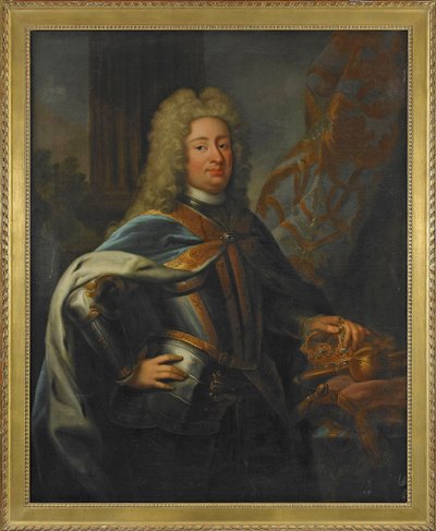 Portret Fryderyka I (Fryderyka I) (1676-1751) Króla Szwecji i księcia Finlandii - Obraz Georg Engelhard Schroeder (1684-1750), olej na płótnie (143x114,5 cm) autorstwa George Engelhardt Schroeder