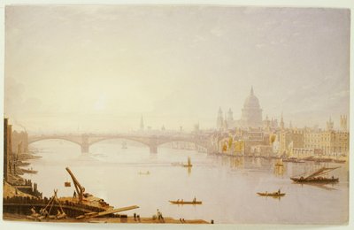 Southwark Bridge i katedra św. Pawła z London Bridge autorstwa George Fennel Robson