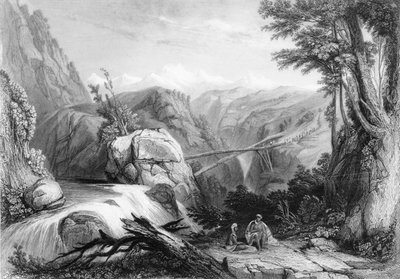 „Widok w pobliżu Deobun”, 1838. autorstwa George Francis White