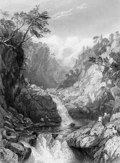 „Widok w pobliżu źródła Jumny”, 1838. autorstwa George Francis White