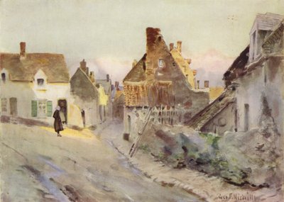 Stara ulica w Etaples autorstwa George Franck Nicholls