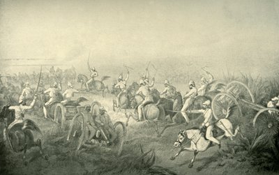Indyjska artyleria konna galopująca do akcji, lata 50. XIX wieku, 1901. autorstwa George Francklin Atkinson