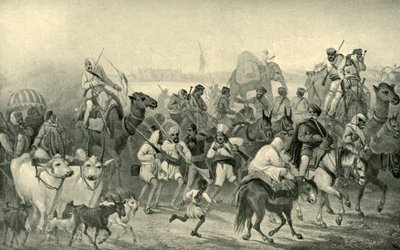 Rdzenni pomocnicy spieszący do Delhi, ok. 1850, 1901. autorstwa George Francklin Atkinson