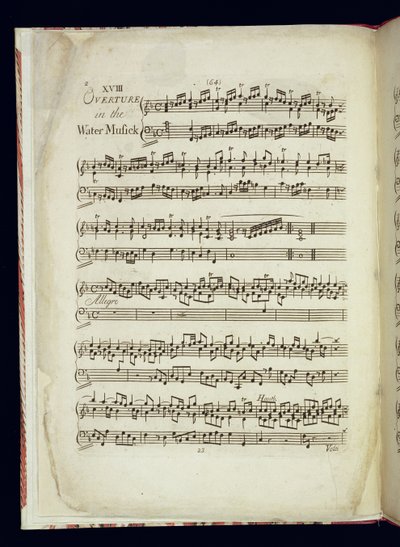 Mu.Ms.447.p2 Strona 1 z Muzyka na wodzie autorstwa George Frederick Handel