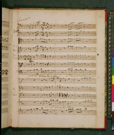Oryginalna partytura ody urodzinowej Haendla dla królowej Anny autorstwa George Frederick Handel
