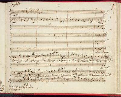 Oryginalna partytura do ostatniego oratorium Haendla, Jephtha autorstwa George Frederick Handel