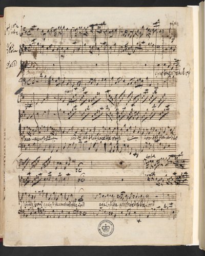 R.M.20.g.3, f.99v od G.F. Haendel: Saul (oratorium Charlesa Jennensa) autorstwa George Frederick Handel