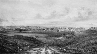 Obszerny widok Winchester (akwarela i ołówek na papierze) autorstwa George Frederick Prosser