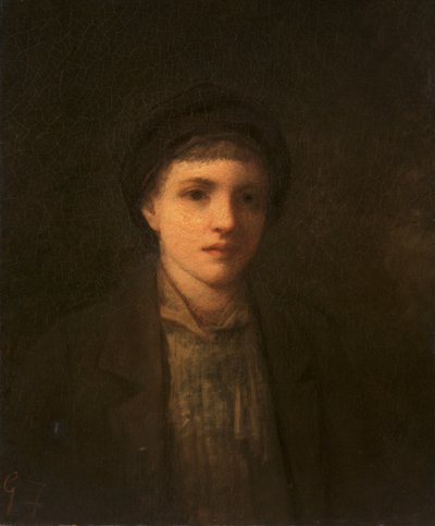 Głowa chłopca, przed 1885 rokiem. autorstwa George Fuller