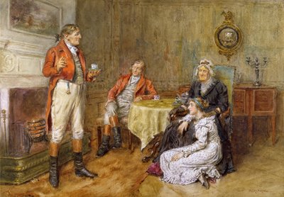 Łowca recytujący opowieść (wc) autorstwa George Goodwin Kilburne