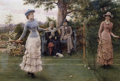 Gra w tenisa autorstwa George Goodwin Kilburne