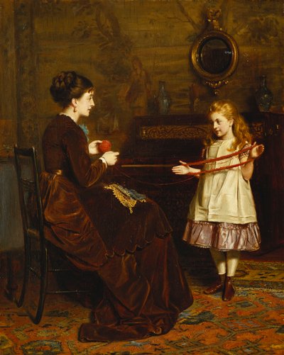 Mały pomocnik matki, 1874 autorstwa George Goodwin Kilburne