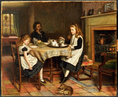 Nie ma kominka..., 1874 autorstwa George Goodwin Kilburne