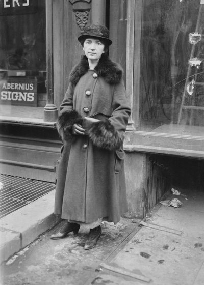 Margaret Sanger, winna złamania stanowego kodeksu karnego przez prowadzenie pierwszej kliniki kontroli urodzeń, 1917 r. autorstwa George Grantham Bain