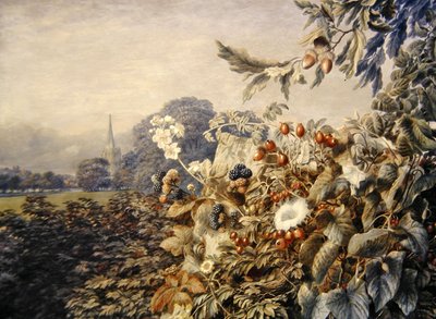 Letni krajobraz (akwarela na papierze) autorstwa George Harvey