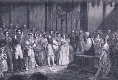 Małżeństwo królowej Wiktorii AD 1840 autorstwa George Hayter