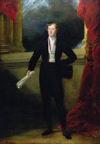 Portret Williama Spencera Cavendisha, 6. księcia Devonshire, ok. 1822-86 (olej na płótnie) autorstwa George Hayter