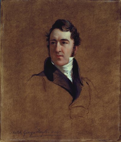 Szkic portretowy Johna Poultera, 1834 (olej na płycie pilśniowej) autorstwa George Hayter