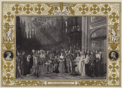 Chrzest księcia Walii w kaplicy św. Jerzego, zamek Windsor, 25 stycznia 1842 r. autorstwa George Hayter
