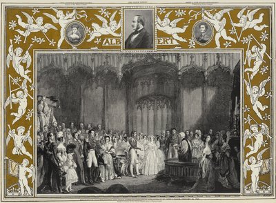 Ślub królowej Wiktorii i księcia Alberta Sachsen-Coburg i Gotha w Pałacu św Jakuba, 10 lutego 1840 autorstwa George Hayter
