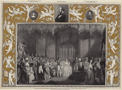 Ślub królowej Wiktorii i księcia Alberta Sachsen-Coburg i Gotha w Pałacu św Jakuba, 10 lutego 1840 autorstwa George Hayter