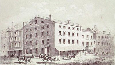 Fraunces Tavern, na rogu ulic Broad i Peel Street, Nowy Jork autorstwa George Hayward