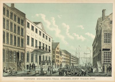 Budynek Tontine, Wall Street, Nowy Jork, 1797 r. autorstwa George Hayward