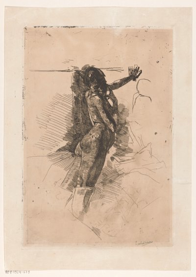 stojąca naga kobieta autorstwa George Hendrik Breitner (signed by artist)